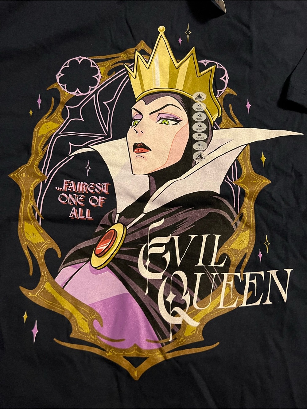 NWT 2026 Walt Disney World Evil Queen Graphic Tee - Black and Purple Women's Top